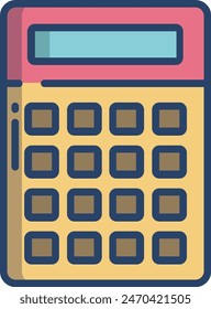 Calculadora de Ilustración vectorial de color lineal