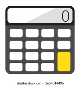 calculator logo design, white background vector