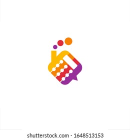 fábrica de calculadoras con logotipo de puntos