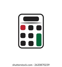 ícone de logotipo da calculadora ilustração plana