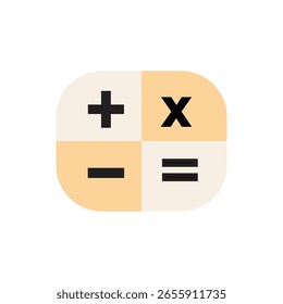 ícone de logotipo da calculadora ilustração plana