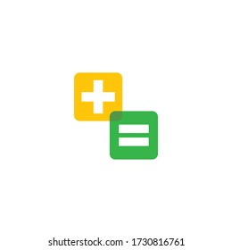 Calculator logo icon vector illustration flat design