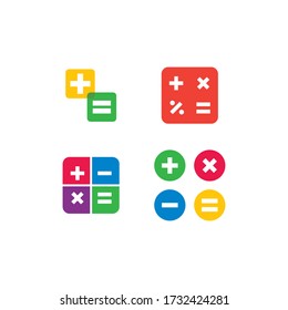 Calculator logo icon vector illustration flat design