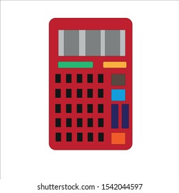 calculator logo with red color