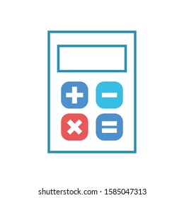Calculator logo template vector earnings icon design