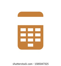 Calculator logo template vector earnings icon design