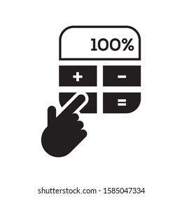Calculator logo template vector earnings icon design