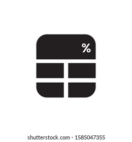 Calculator logo template vector earnings icon design