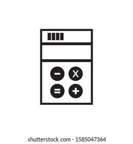 Calculator logo template vector earnings icon design