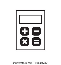 Calculator logo template vector earnings icon design