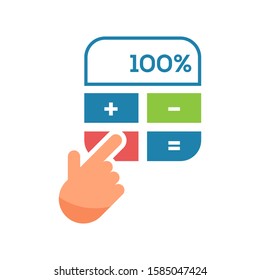 Calculator logo template vector earnings icon design