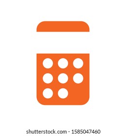 Calculator logo template vector earnings icon design