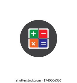 calculator logo vector icon illustration