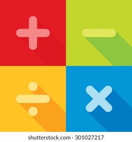Calculator Long Shadow Illustration