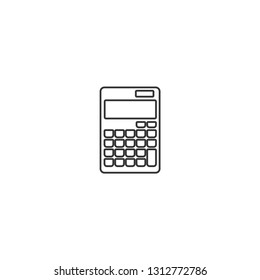 Calculator machine, Calculating money isolated icon. - VECTOR