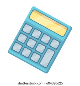 Calculator. Machine to quickly count data. Math .School And Education single icon in cartoon style vector symbol stock illustration.