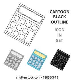Calculator. Machine to quickly count data. Math .School And Education single icon in cartoon style vector symbol stock illustration.