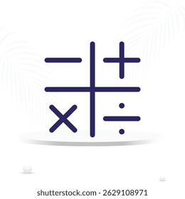 calculator mark outline icon vector file