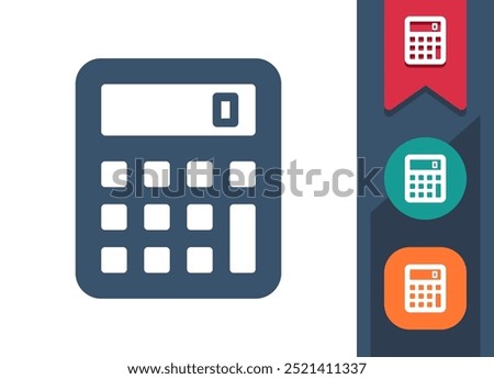 Calculator, Math, Accounting Icon. Professional, pixel perfect icon. EPS 10 format.