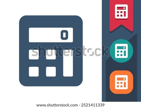 Calculator, Math, Accounting Icon. Professional, pixel perfect icon. EPS 10 format.