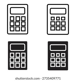 Calculator Math and Accounting Vector Icons
