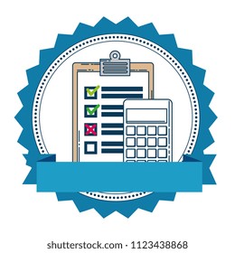 calculator math with checklist