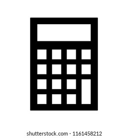 Calculator math device in black and white