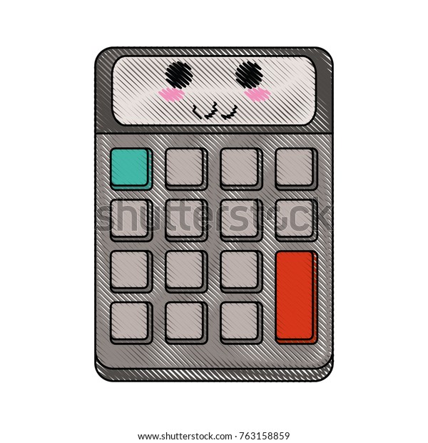 Calculator math device\
cute kawaii cartoon