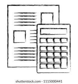 calculator math device with document