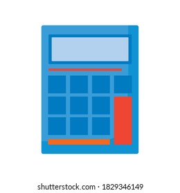 diseño de ilustración vectorial de icono de estilo plano de dispositivo matemático de cálculo