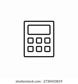 calculadora matemática dispositivo ícone sinal vetor