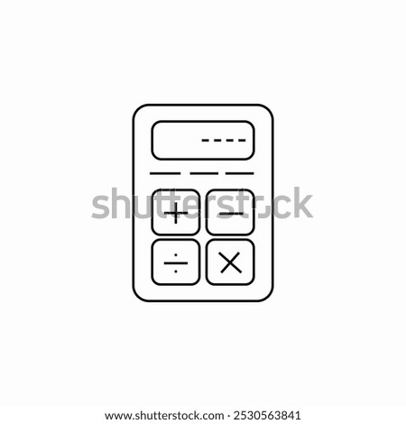 calculator math device icon sign vector