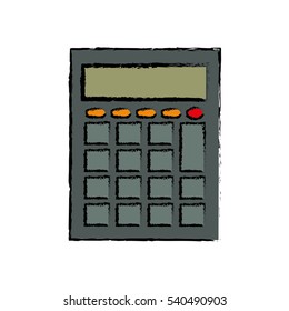 calculator math device icon vector illustration graphic