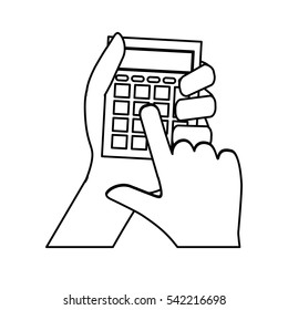 Calculator math device icon vector illustration graphic design