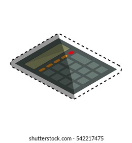 Calculator math device icon vector illustration graphic design