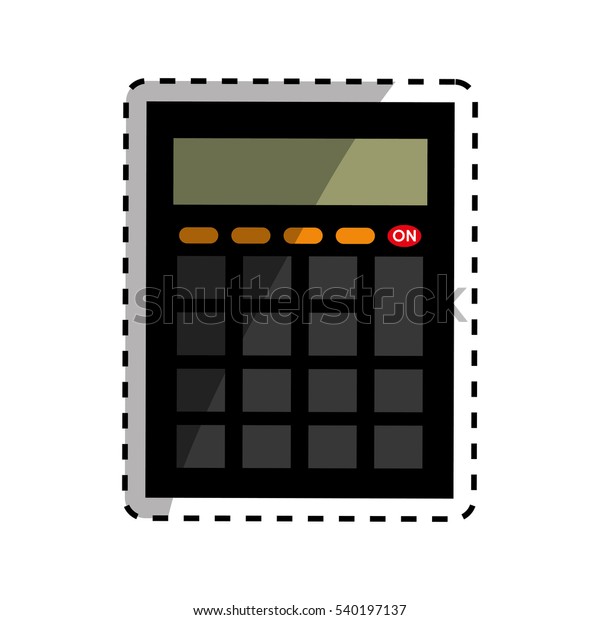calculator math device icon vector illustration\
graphic design