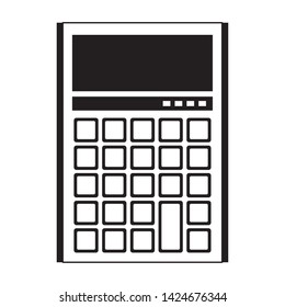 Calculator math device isolated cartoon vector illustration graphic design