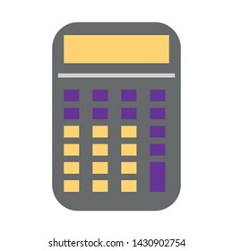 Calculator math device isolated cartoon vector illustration graphic design