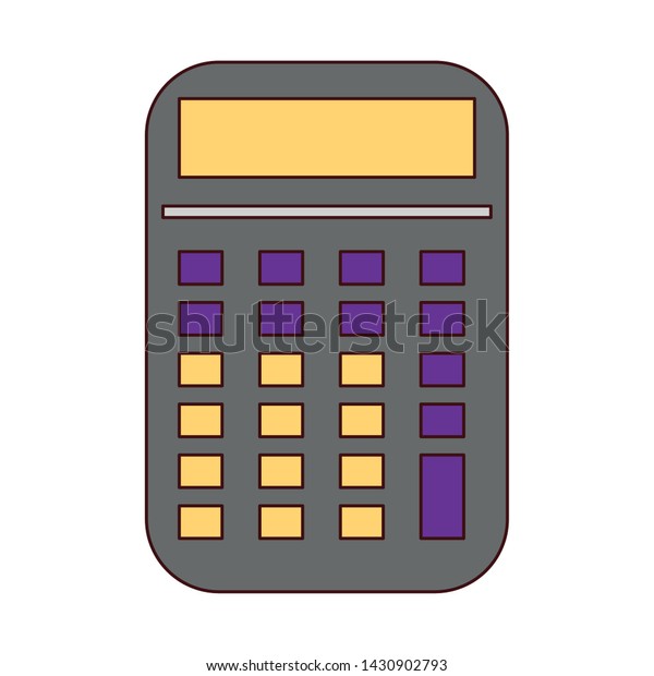 Calculator math device isolated cartoon vector\
illustration graphic\
design