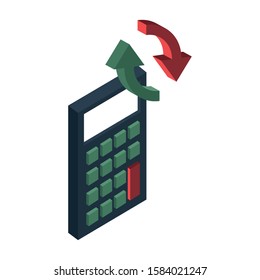 calculator math device isolated icon vector illustration design
