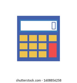 calculator math device isolated icon vector illustration design