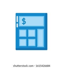 calculator math device isolated icon vector illustration design