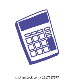 calculator math device isolated icon vector illustration design