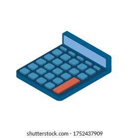 calculator math device isolated icon vector illustration design