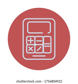 calculator math device isolated icon vector illustration design