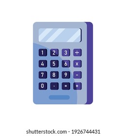 calculator math device isolated icon vector illustration design