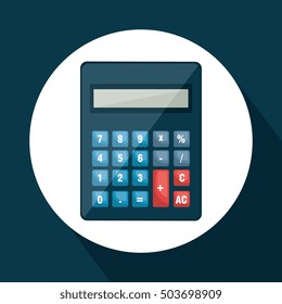 calculator math device isolated icon