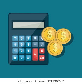 calculator math device isolated icon