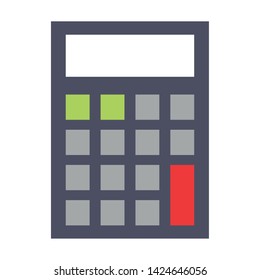 Calculator math device isolated symbol vector illustration graphic design