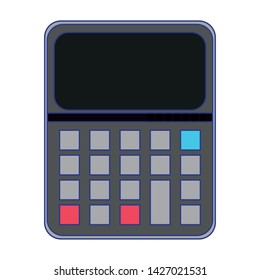 Calculator math device isolated symbol vector illustration graphic design